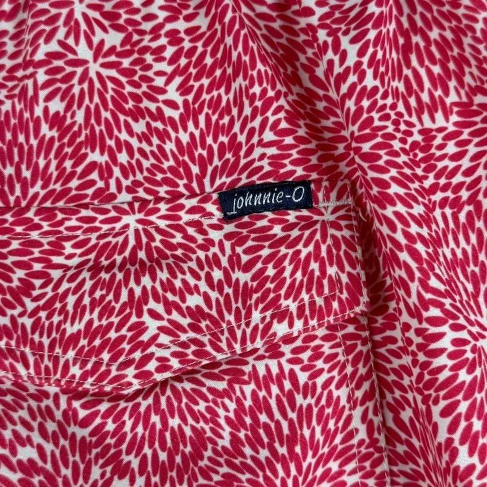 Johnnie-O Mens Red Floral Burst Swim Trunks Size L Beachwear Preppy Coastal